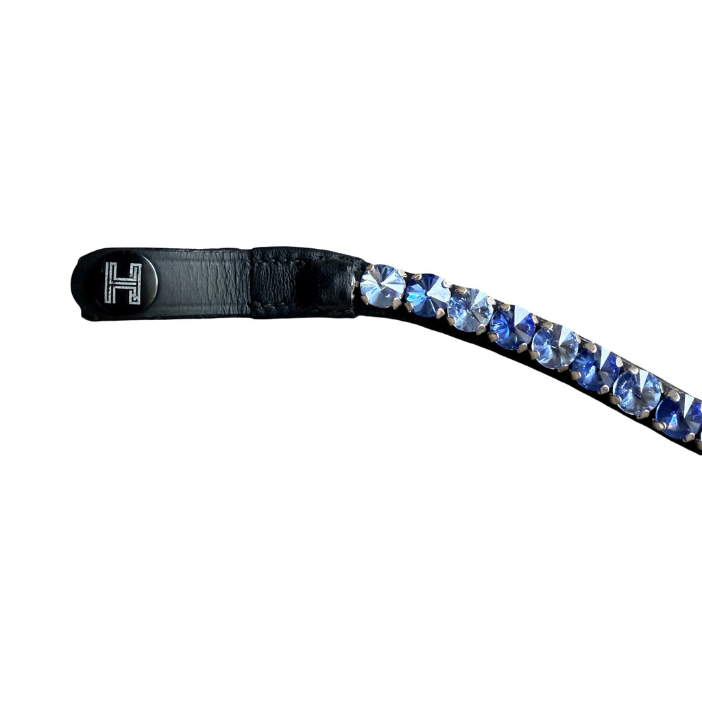 Frontal Eagle Crystal Blue - schwarzes Leder | HIT PONY
