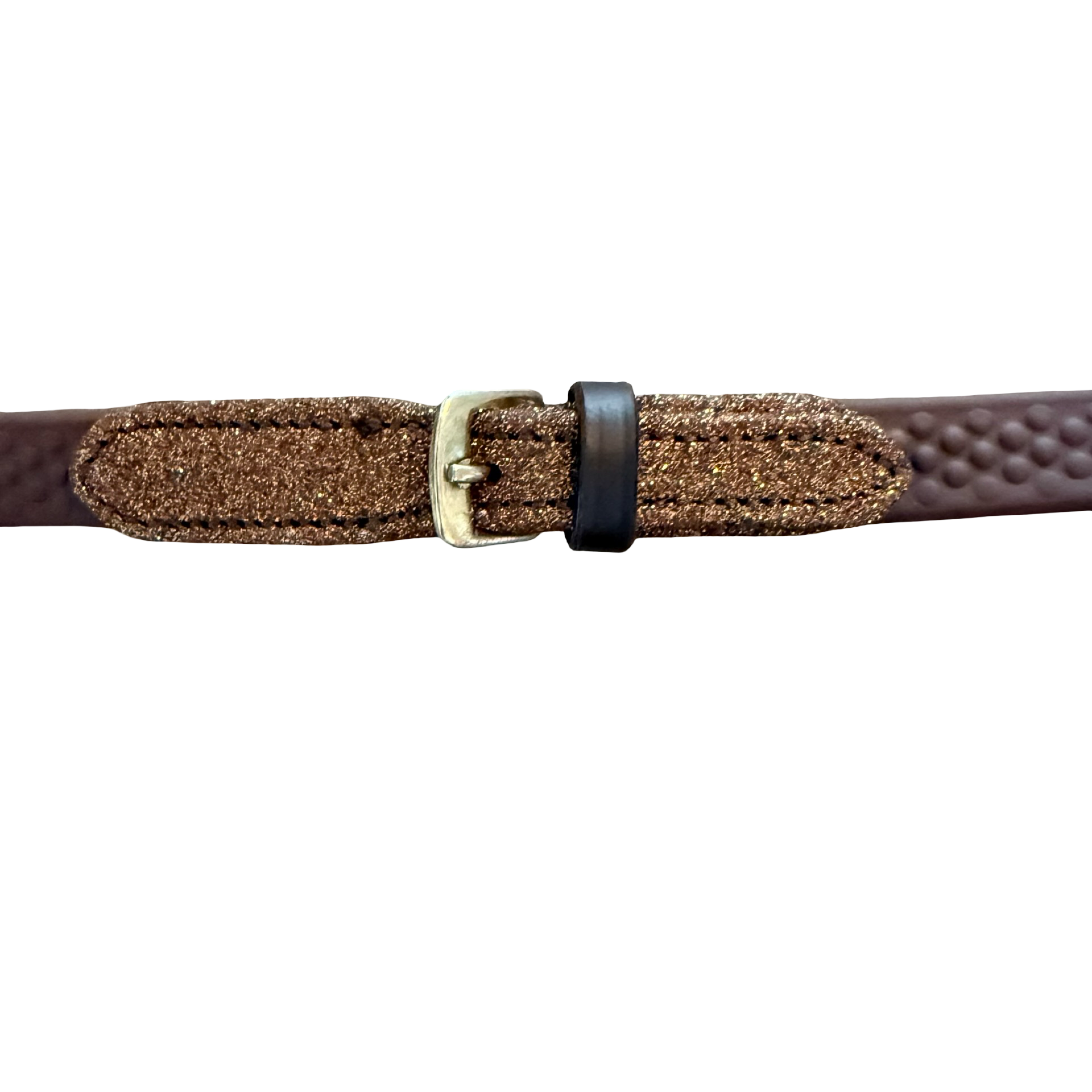 Rênes Classic Fix Brown Glitter avec Arrêtoirs | HIT PONY