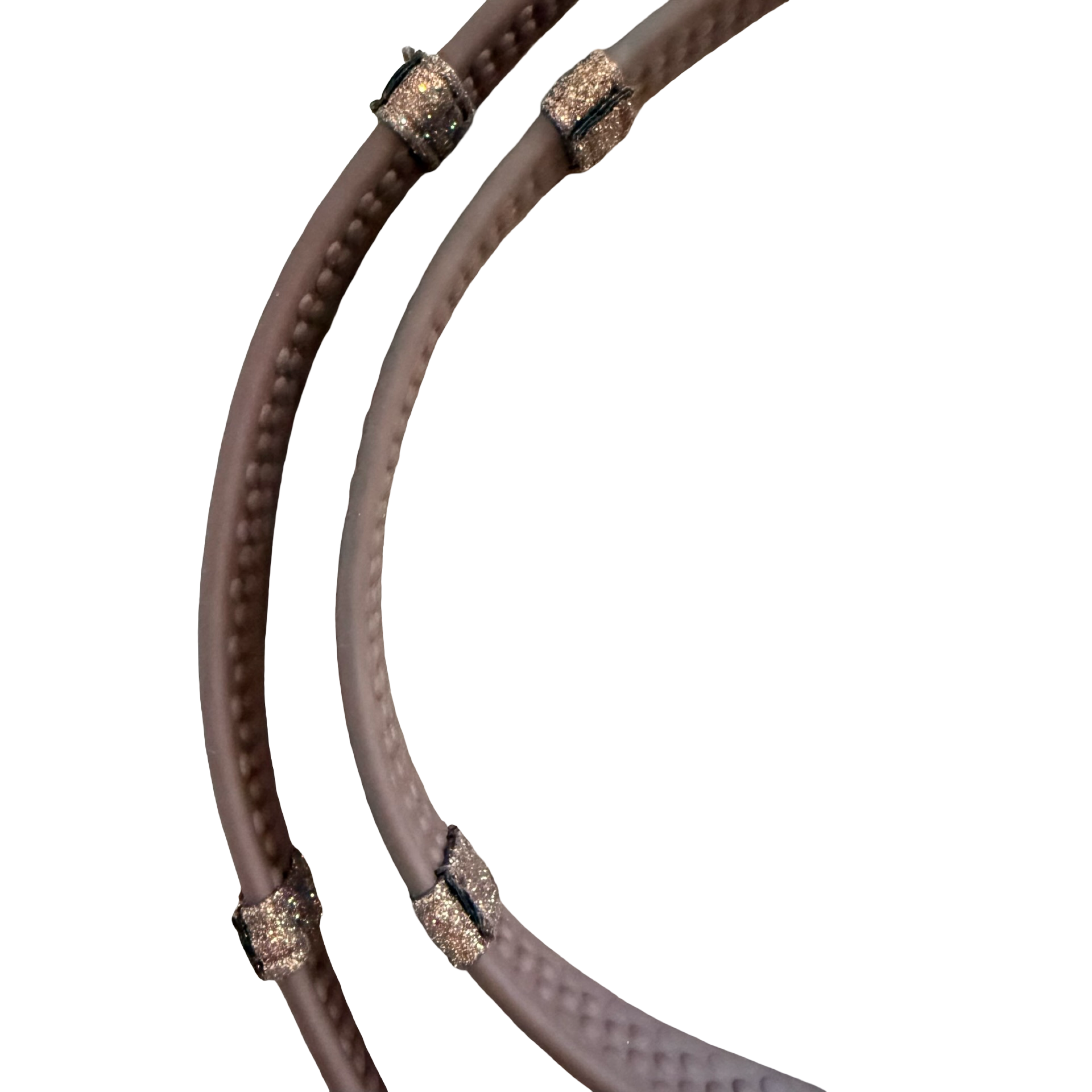 Rênes Classic Fix Brown Glitter avec Arrêtoirs | HIT PONY
