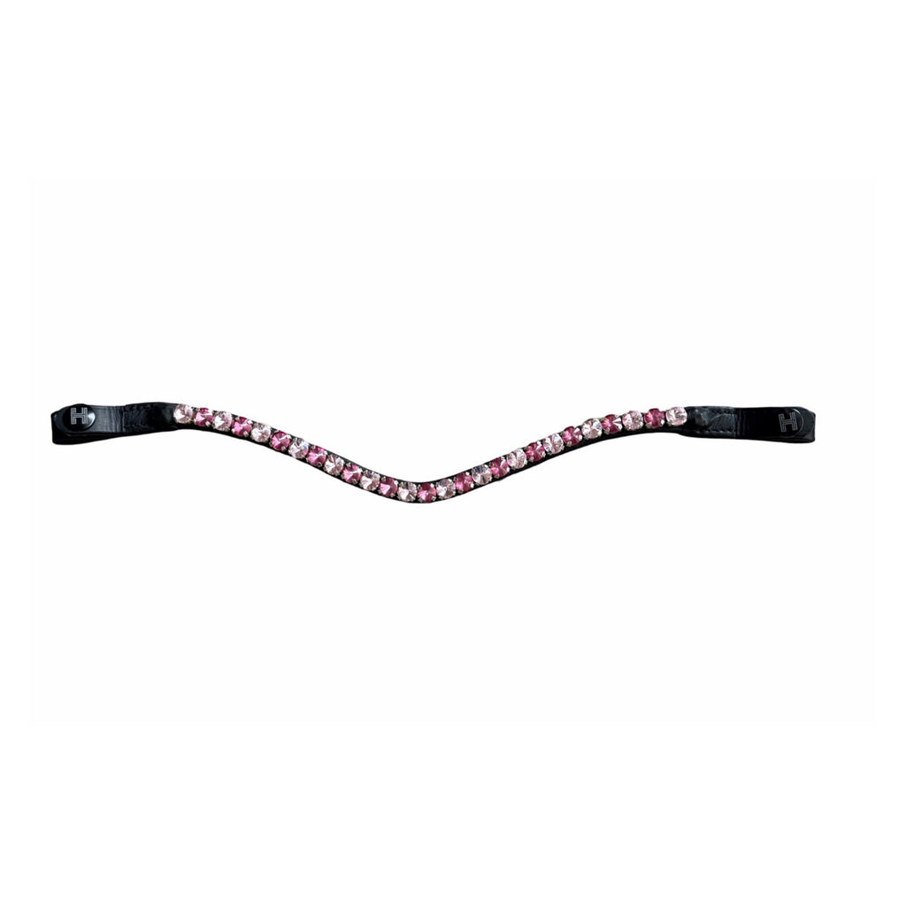 Frontal Eagle Crystal Pink - Cuir Noir | HIT PONY