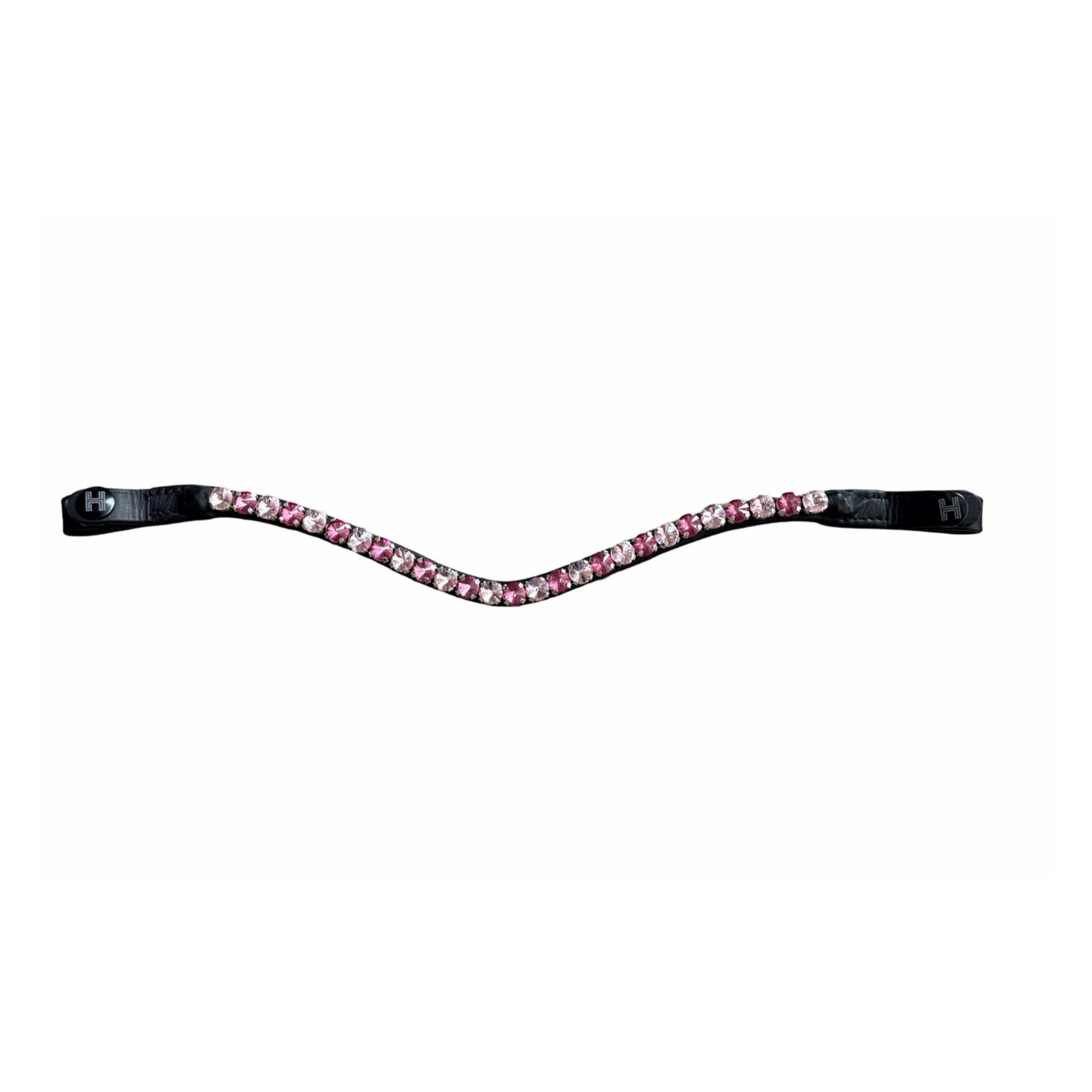 Frontal Eagle Crystal Pink - Cuir Noir | HIT PONY