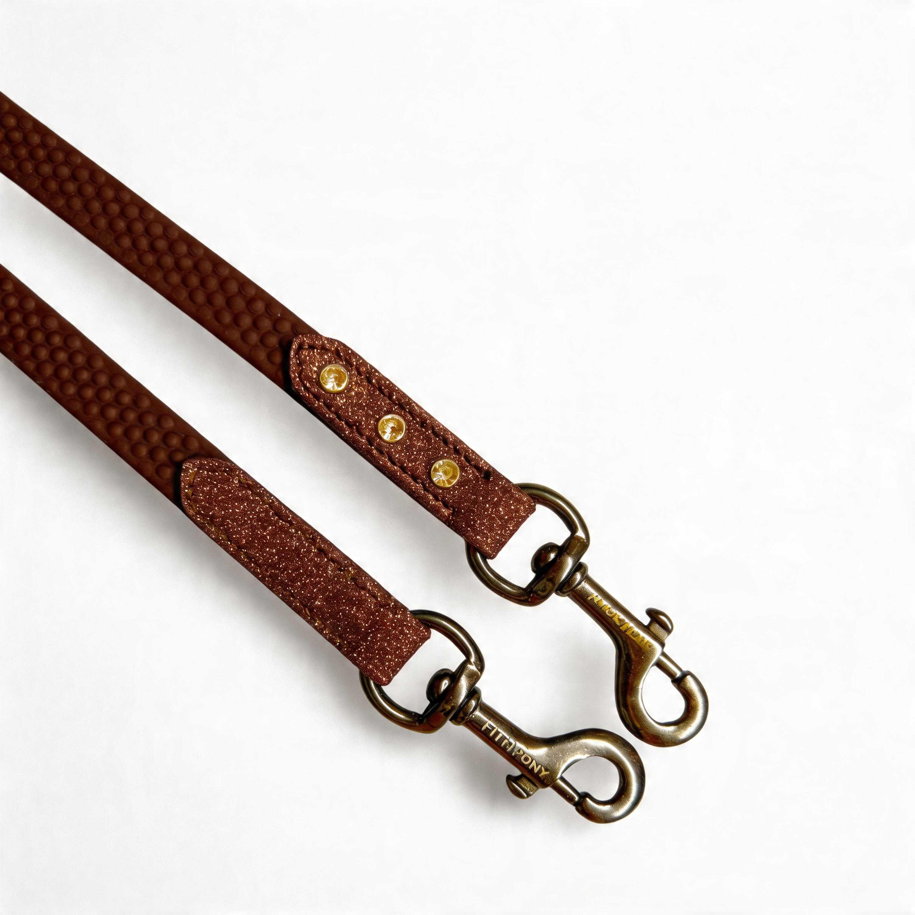 Zügel Hook Gold Glitter – Biothane Glitzer | HIT PONY