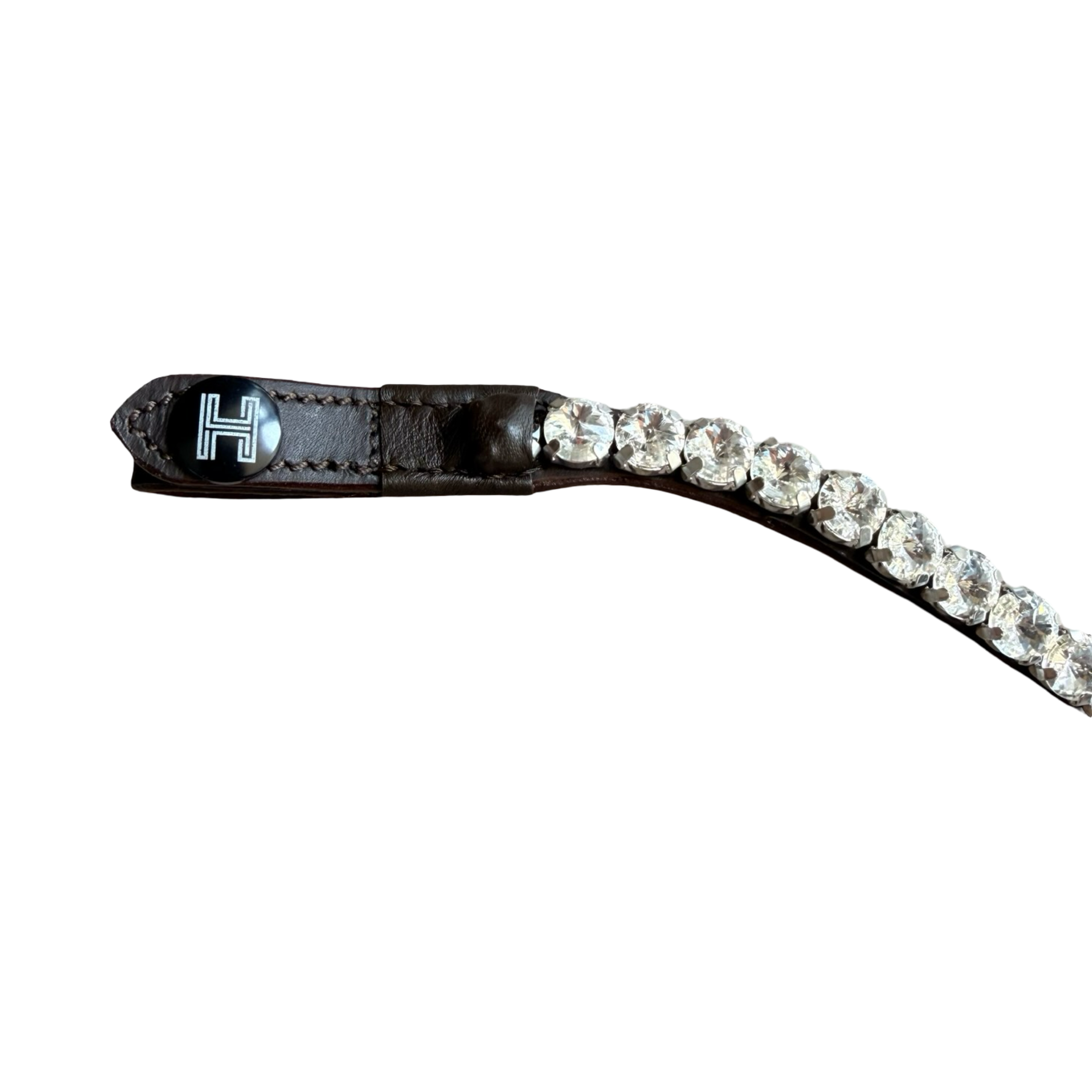 Frontal Eagle Crystal White - Cuir Marron | HIT PONY