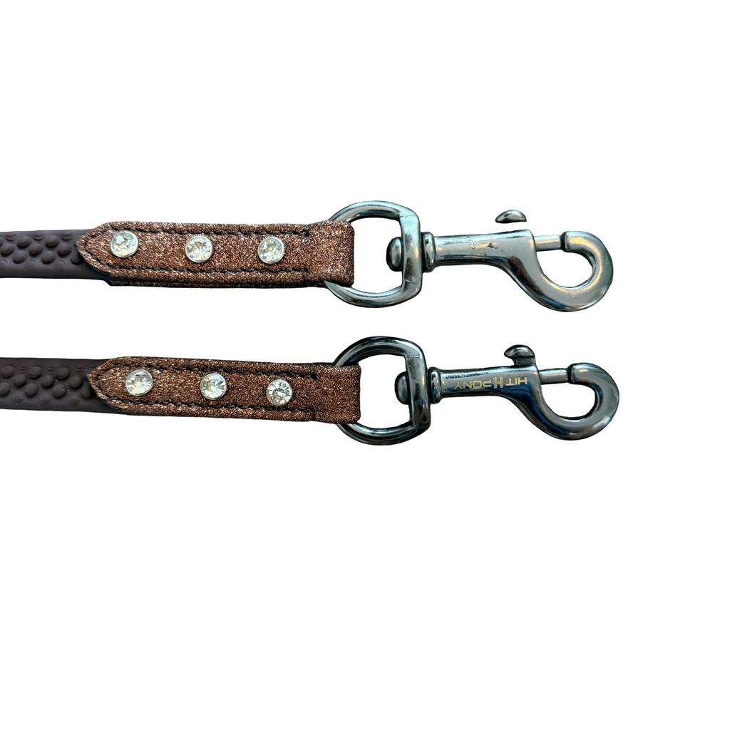 Glitter Gold Hook Reins – Glitter Biothane | HIT PONY