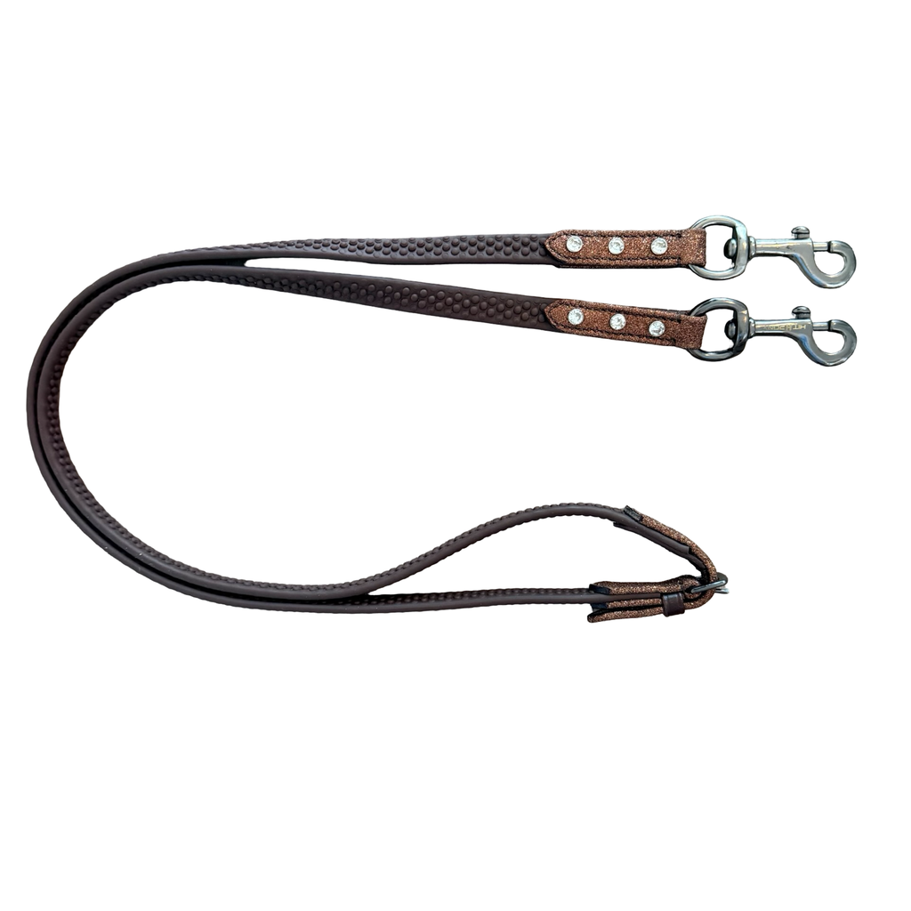 Glitter Gold Hook Reins – Glitter Biothane | HIT PONY