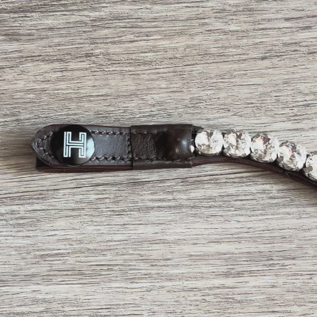 Frontal Eagle Crystal White - Cuir Marron | HIT PONY